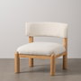 Sillón Blanco-Natural Madera de Caucho 62 X 62 X 71 cm