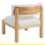 Sillón Blanco-Natural Madera de Caucho 62 X 62 X 71 cm