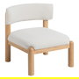 Sillón Blanco-Natural Madera de Caucho 62 X 62 X 71 cm