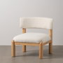 Ixia Sillón Blanco-Natural en Madera de Caucho