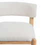 Ixia Sillón Blanco-Natural en Madera de Caucho