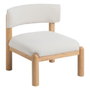 Ixia Sillón Blanco-Natural en Madera de Caucho