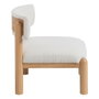Ixia Sillón Blanco-Natural en Madera de Caucho