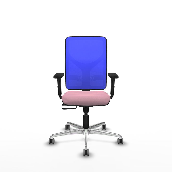 PIQUERAS Y CRESPO Silla de oficina Motilla Rosa/Azul con mecanismo Sincro/Traslack