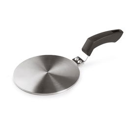 Ibili Adaptador de Inducción para Vitrocerámica, Ø12 cm, Acero Inoxidable con Mango de Baquelita