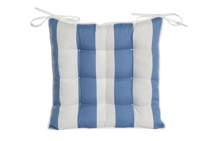 DKD Home Decor Cojin Silla Terraza Y Jardin Azul Celeste Blanco 40 x 7 x 40 cm DKD Home Decor Cojin Silla Terraza Y Jardin Azul Celeste Blanco 40 x 7 x 40 cm