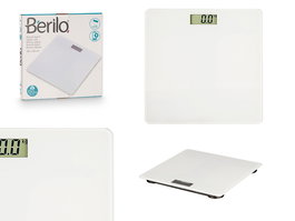 Báscula Digital Berilo Blanca 26 x 26 cm Vidrio Plástico Peso Máximo 150 kg (Set de 10)