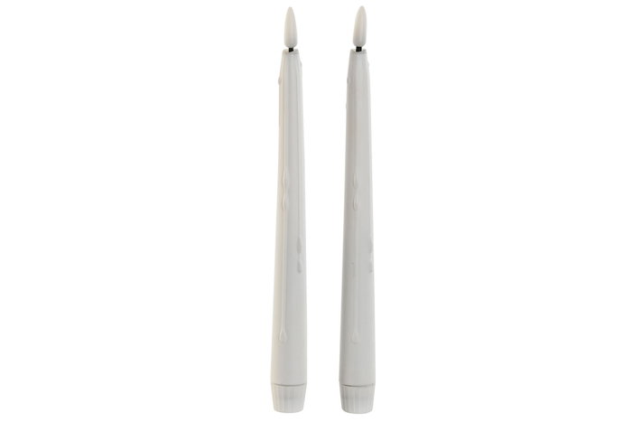 DKD Home Decor Vela Led Navidad Moderna Blanca PVC Set de 2 (6 Unidades) 2 x 23.5 x 2 cm DKD Home Decor Vela Led Navidad Moderna Blanca PVC Set de 2 (6 Unidades) 2 x 23.5 x 2 cm
