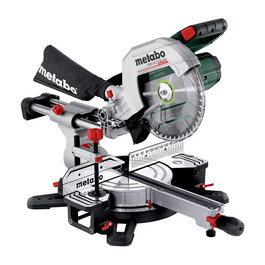 Metabo KGS 18 LTX BL 254 Sierra de Inglete con Carriles Deslizantes, Bisel Simple 50°, Corte 215x47mm, 4000 RPM, 25.4 cm, Batería 18V