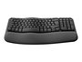 Logitech Teclado Ergo Series Wave Keys Inalámbrico Ergonómico Inalámbrico Negro