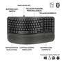 Logitech Wave Keys for Business Teclado Ergonómico Inalámbrico Grafito QWERTY Español