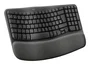 Logitech Wave Keys for Business Teclado Ergonómico Inalámbrico Grafito QWERTY Español