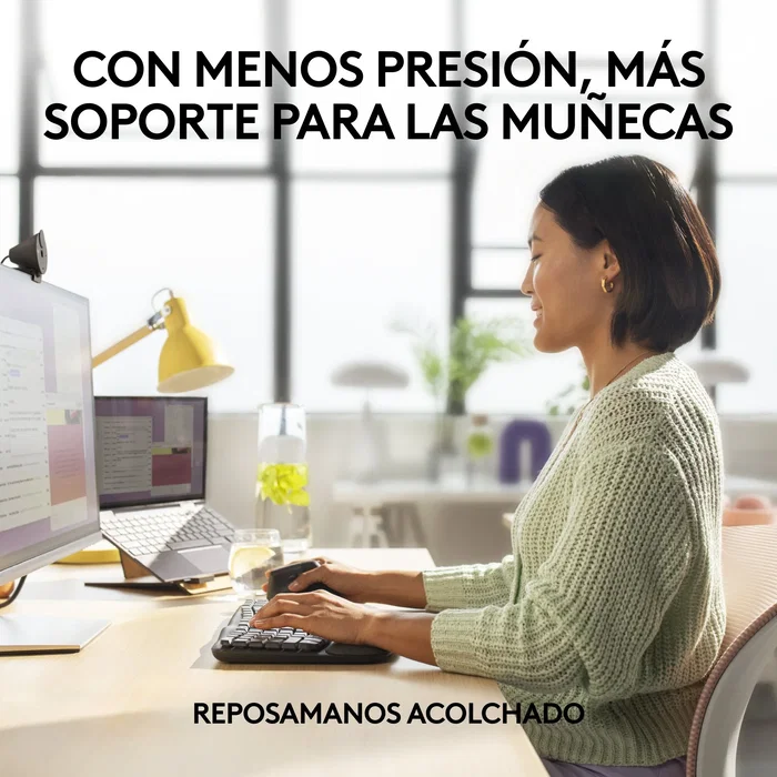 Logitech Wave Keys for Business Teclado Ergonómico Inalámbrico Grafito QWERTY Español