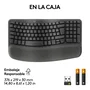 Logitech Wave Keys for Business Teclado Ergonómico Inalámbrico Grafito QWERTY Español
