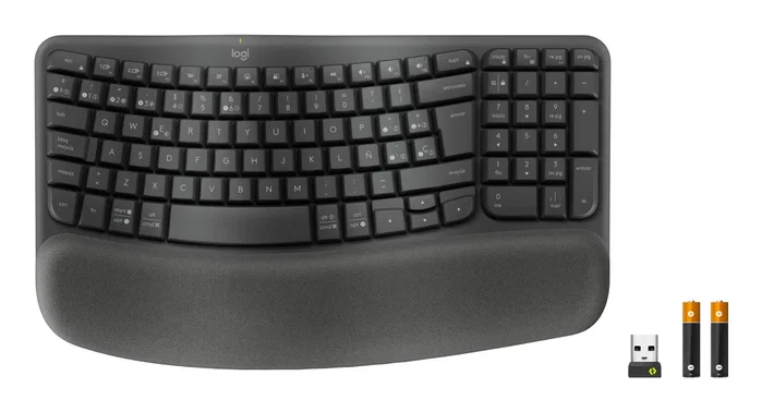 Logitech Wave Keys for Business Teclado Ergonómico Inalámbrico Grafito QWERTY Español