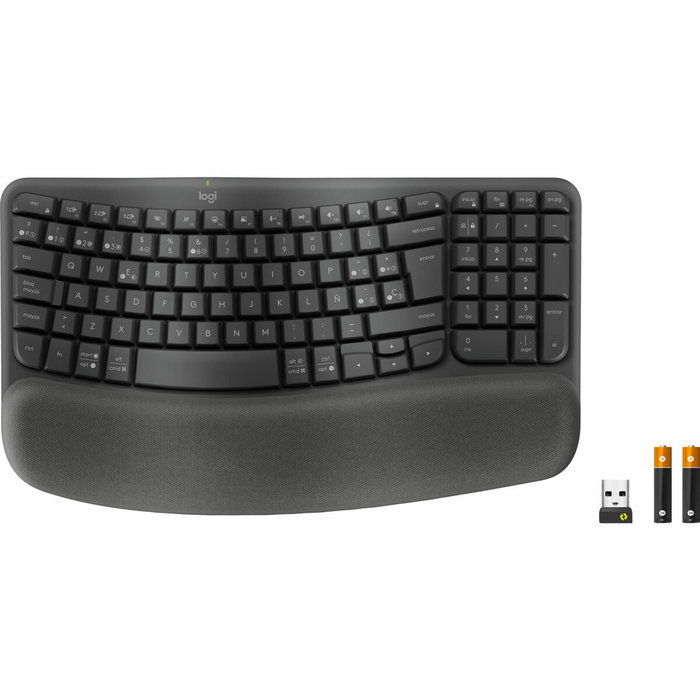 Logitech Wave Keys for Business Teclado Ergonómico Inalámbrico Grafito QWERTY Español
