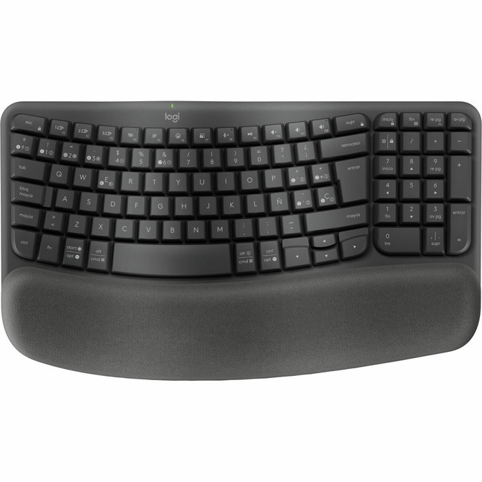 Logitech Wave Keys for Business Teclado Ergonómico Inalámbrico Grafito QWERTY Español