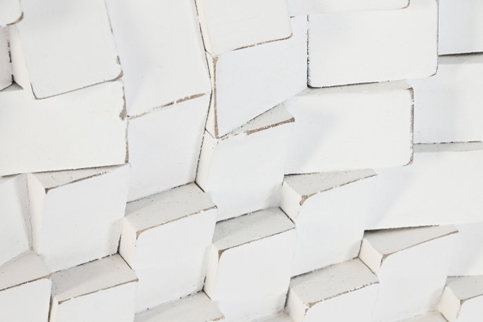 DKD Home Decor Decoración de pared Mango MDF 90x4x90 3D Blanco