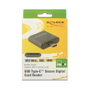 DeLOCK 91498 Lector de Tarjetas USB-C Negro Aluminio Compatible con SDXC/SDHC UHS-II, MicroSD, MMC, Hasta 2 TB, Velocidad Lectura 250 MB/s
