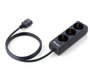 Equip Regleta 3 Tomas con Conector C14 IEC320 y Salidas Schuko, 1.1m