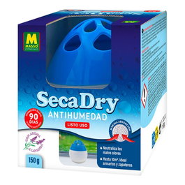 Massó Mini Secadry Listo Uso Antihumedad 150g Lavanda Absorción 300ml / 10m² Neutraliza Malos Olores