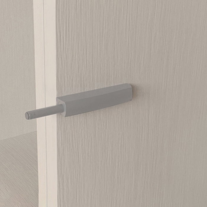 Emuca Lote de 10 cierres de puerta para atornillar en el mueble con regulación Push Lite, longitud 80mm, Amortiguador, Plástico, Gris