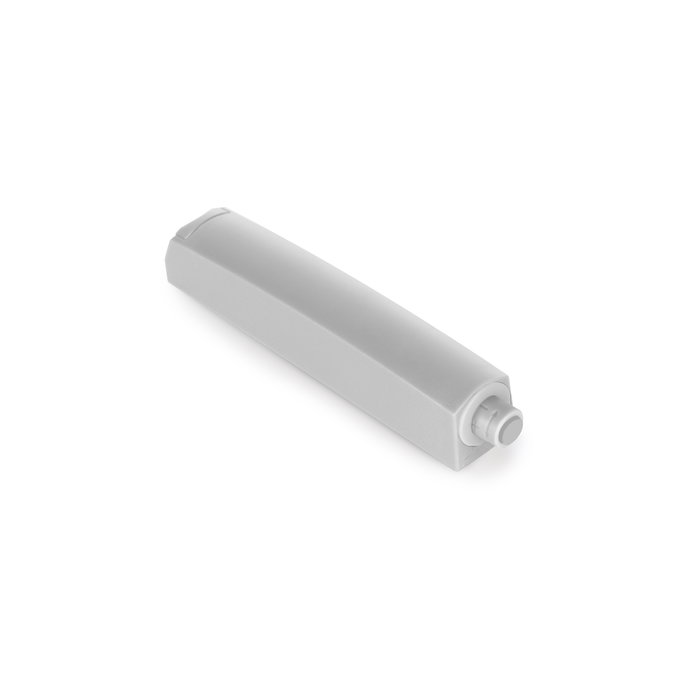 Emuca Lote de 10 cierres de puerta para atornillar en el mueble con regulación Push Lite, longitud 80mm, Amortiguador, Plástico, Gris