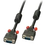Lindy 36371 Cable VGA HD-15 de 0.5 metros (0,5 m) Macho a Macho para Monitor y Proyector, Magnéticamente Blindado, Negro