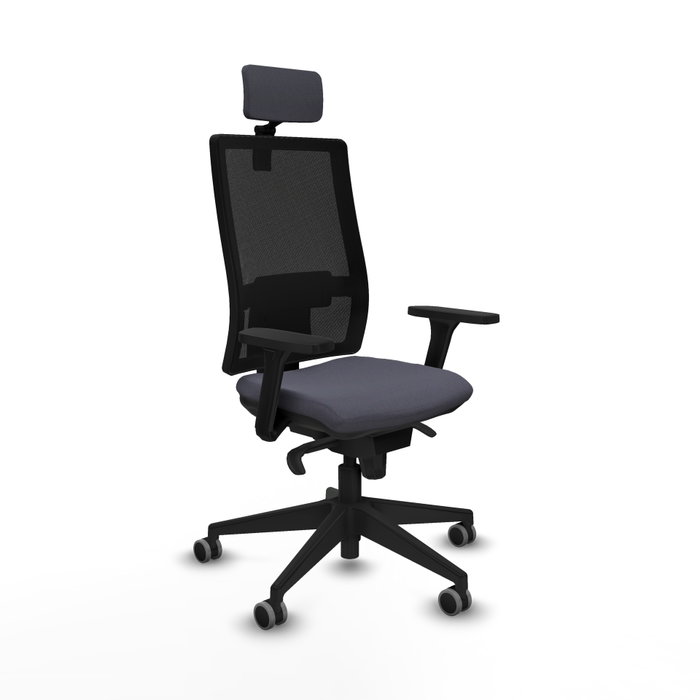 PIQUERAS Y CRESPO Silla de oficina Horna con mecanismo Sincro, Gris oscuro y Negro PIQUERAS Y CRESPO Silla de oficina Horna con mecanismo Sincro, Gris oscuro y Negro