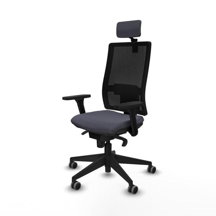 PIQUERAS Y CRESPO Silla de oficina Horna con mecanismo Sincro, Gris oscuro y Negro PIQUERAS Y CRESPO Silla de oficina Horna con mecanismo Sincro, Gris oscuro y Negro