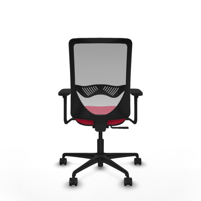 PIQUERAS Y CRESPO Silla de oficina Zulema con mecanismo Sincro, Rojo y Gris