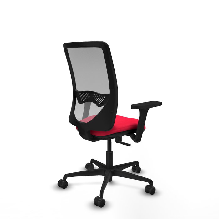 PIQUERAS Y CRESPO Silla de oficina Zulema con mecanismo Sincro, Rojo y Gris