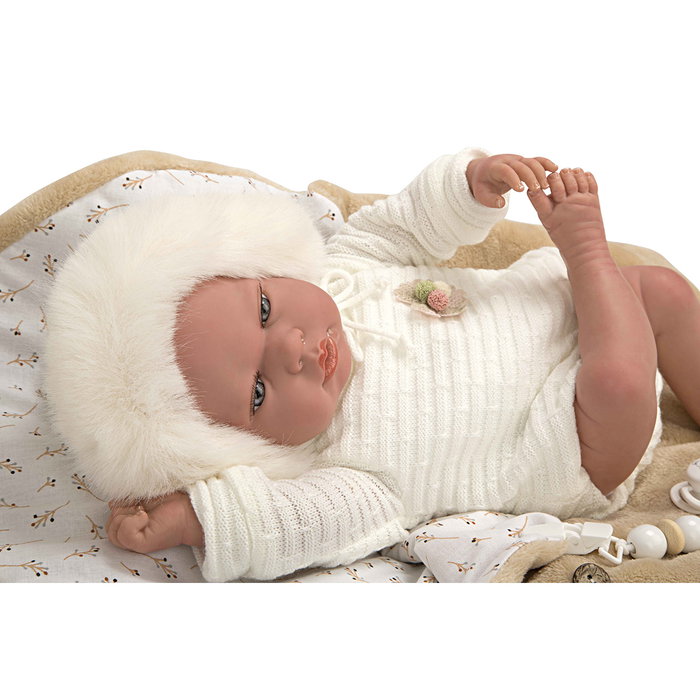 Muñecas Arias Muñeca Reborn Alejandra con Nana, 40 cm, Beige