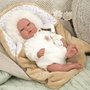 Muñecas Arias Muñeca Reborn Alejandra con Nana, 40 cm, Beige