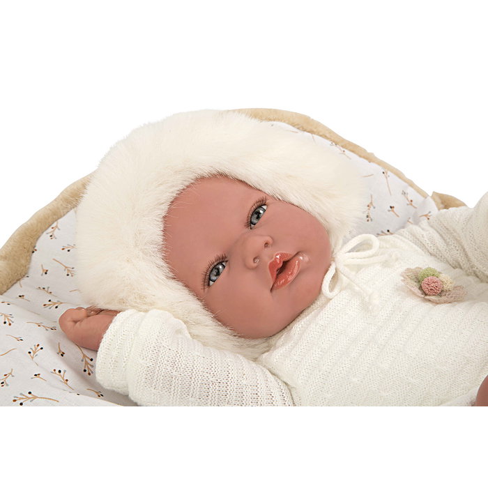 Muñecas Arias Muñeca Reborn Alejandra con Nana, 40 cm, Beige