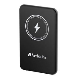 Verbatim Cargador Inalámbrico Power Bank 10000 mAh Carga Rápida 15W Inalámbrica y PD 20W USB-C Negro