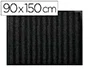 Q-connect Alfombra de Suelo Premium para Interiores Antideslizante, Fibra Polipropileno y Fieltro, Gris, 90x150 cm