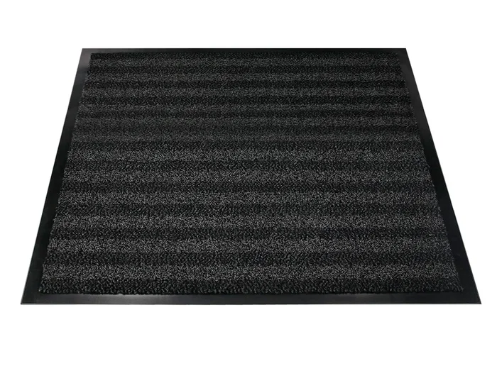 Q-connect Alfombra de Suelo Premium para Interiores Antideslizante, Fibra Polipropileno y Fieltro, Gris, 90x150 cm
