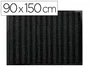 Q-connect Alfombra de Suelo Premium para Interiores Antideslizante, Fibra Polipropileno y Fieltro, Gris, 90x150 cm