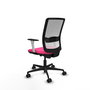 PIQUERAS Y CRESPO Silla de oficina Haches Rosa y Blanco con mecanismo Sincro/Traslack