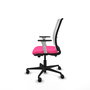 PIQUERAS Y CRESPO Silla de oficina Haches Rosa y Blanco con mecanismo Sincro/Traslack
