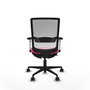 PIQUERAS Y CRESPO Silla de oficina Haches Rosa y Blanco con mecanismo Sincro/Traslack
