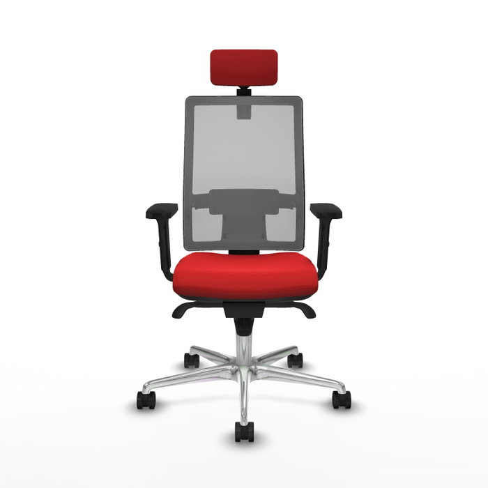 PIQUERAS Y CRESPO Silla de oficina Horna con mecanismo Sincro, Rojo y Gris PIQUERAS Y CRESPO Silla de oficina Horna con mecanismo Sincro, Rojo y Gris