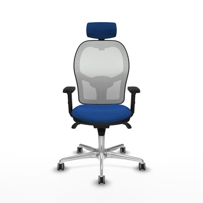 PIQUERAS Y CRESPO Silla de oficina Jorquera con mecanismo Sincro, Azul y Blanco PIQUERAS Y CRESPO Silla de oficina Jorquera con mecanismo Sincro, Azul y Blanco