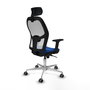 PIQUERAS Y CRESPO Silla de oficina Jorquera con mecanismo Sincro, Azul y Blanco