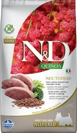 Farmina N&D Dog Quinoa Neutered Pato Mini 2,5 kg Pienso para Perros de Raza Pequeña