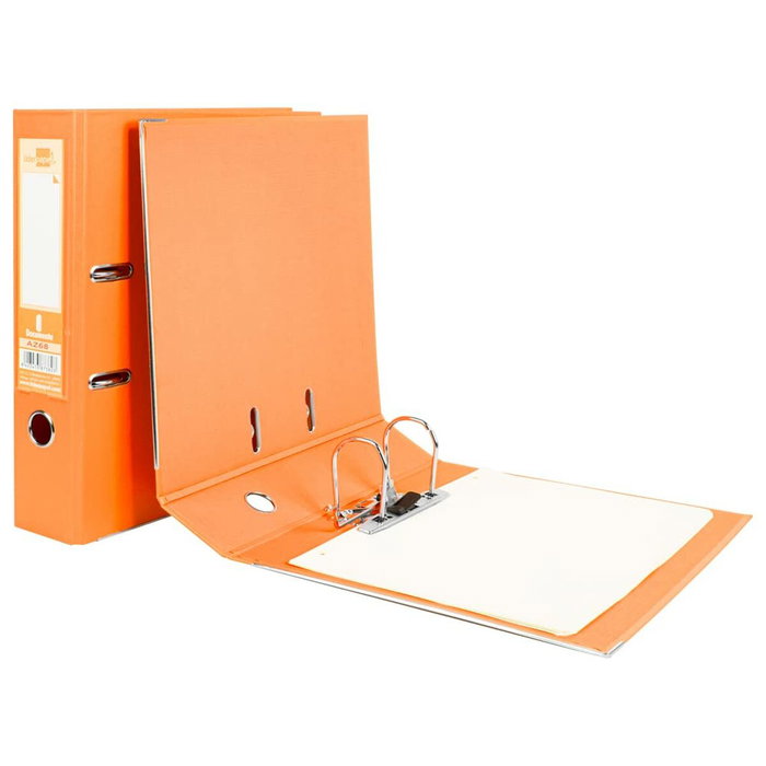 Liderpapel Archivador de palanca A4 naranja con lomo de 75 mm