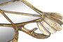DKD Home Decor Decoración de pared Resina y Espejo Pato Dorado 38x3x37