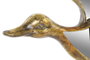 DKD Home Decor Decoración de pared Resina y Espejo Pato Dorado 38x3x37