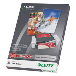 LEITZ Fundas para plastificar iLAM UDT A3 175 micras, paquete de 100
